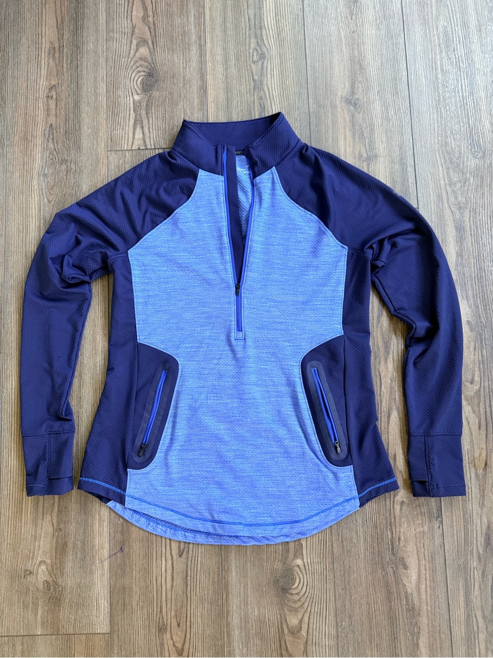 Under Armour Blue and Navy ColdGear Quarter-Zip Pullover